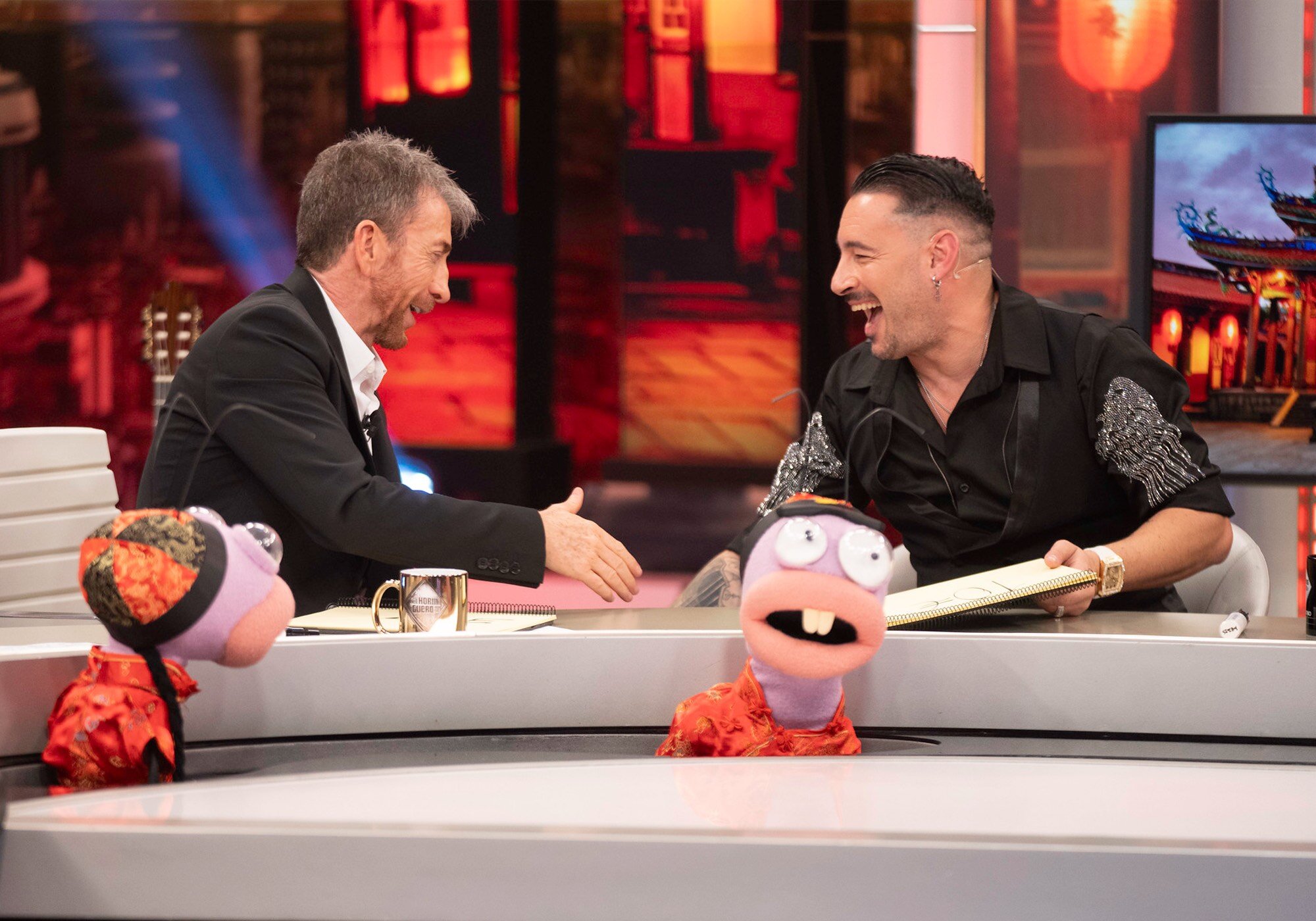 Pablo Motos y Andy, durante su entrevista en 'El hormiguero'