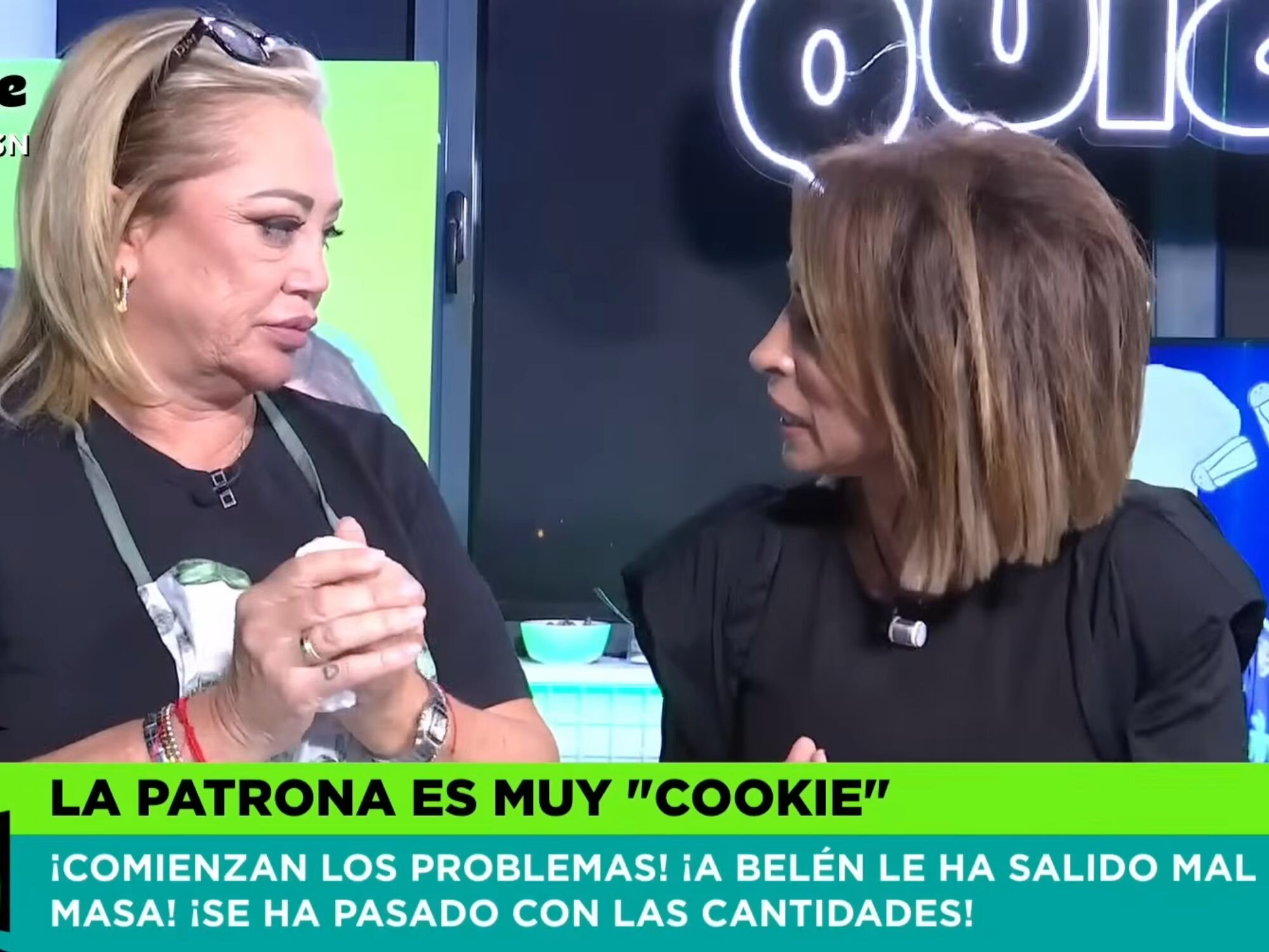 Belén Esteban y María Patiño cocinando en 'No somos nadie'