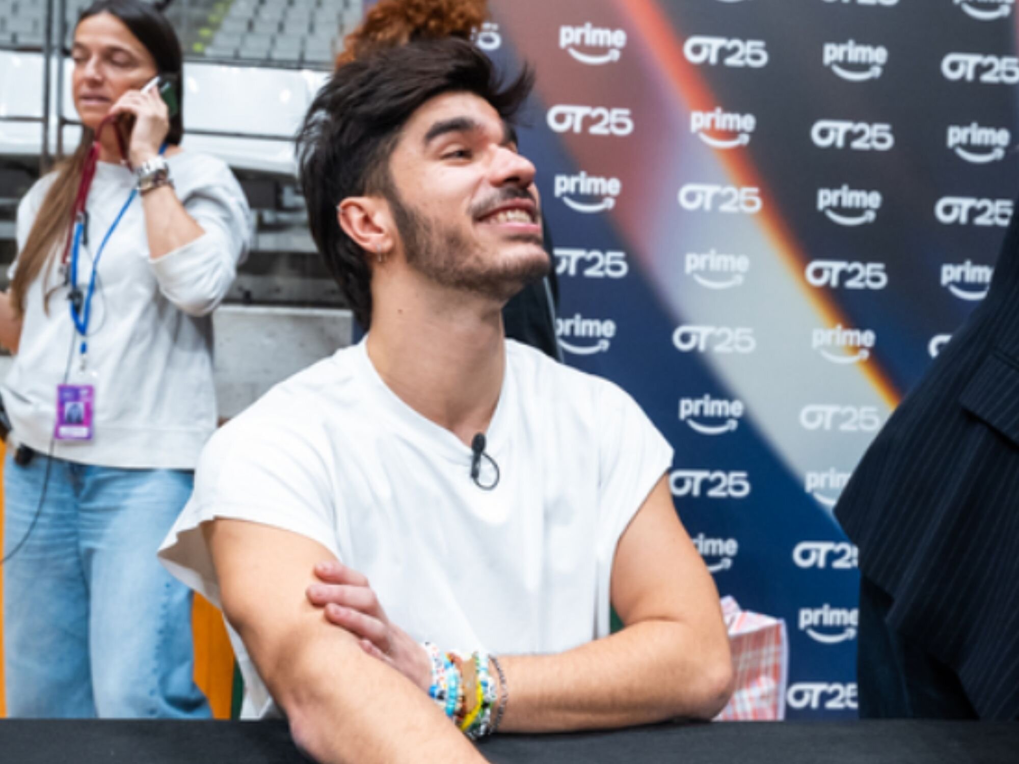 Guillo Rist, en la firma de discos de 'OT 2025' en Barcelona