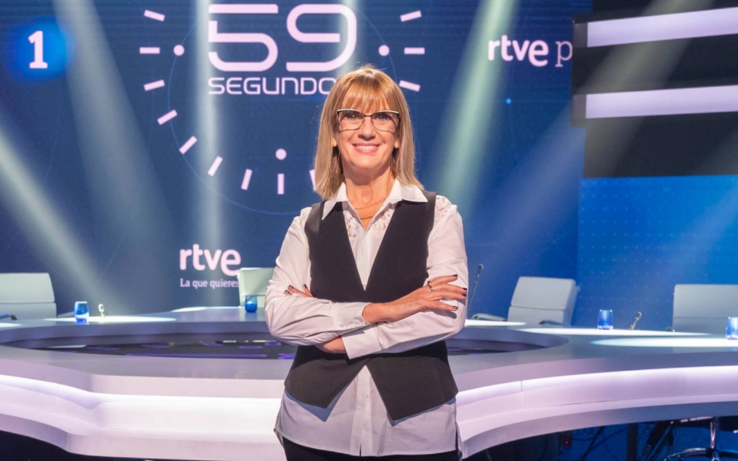 Gemma Nierga, en el plató de '59 segundos'