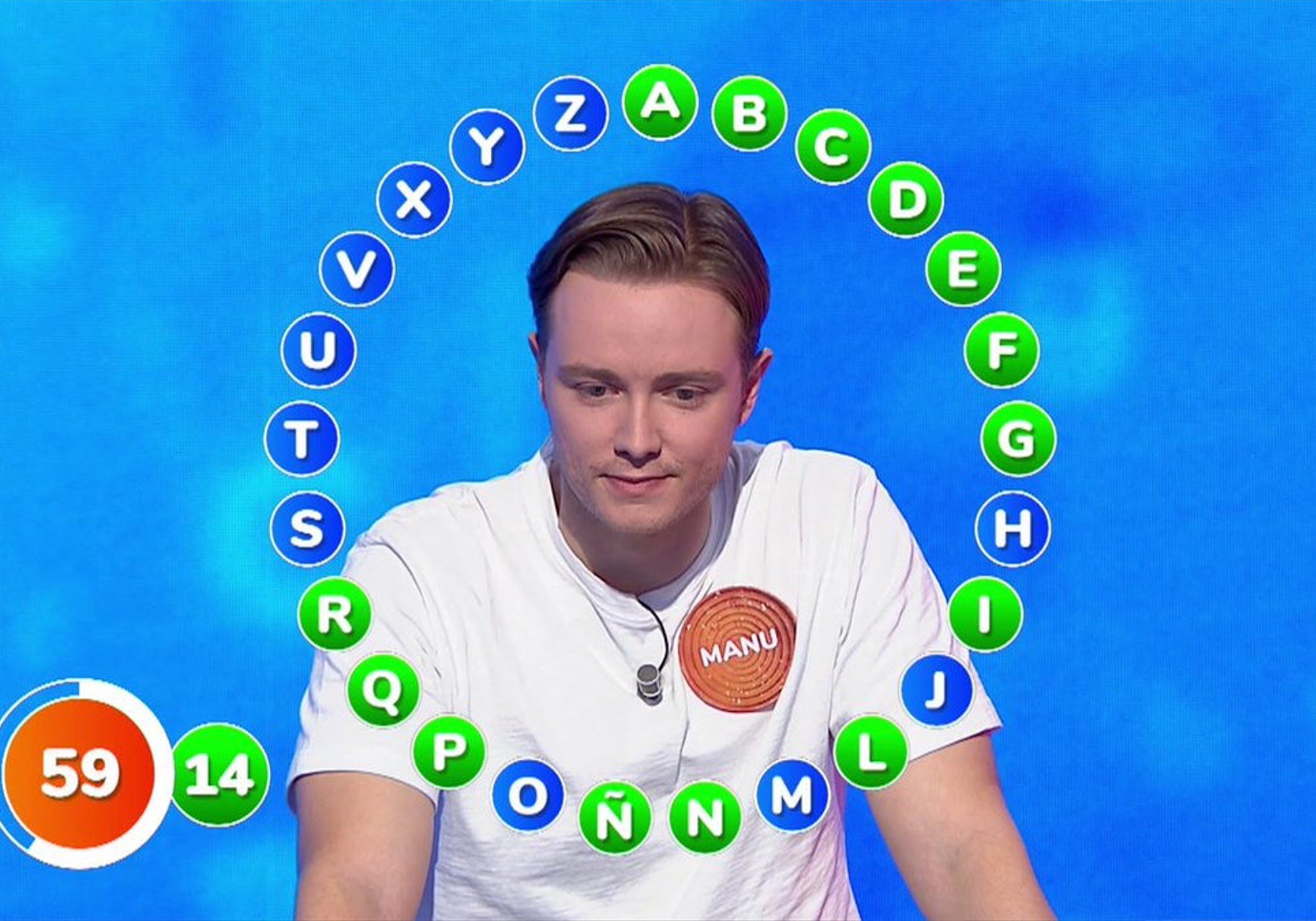 Manu, concursante ya veterano de 'Pasapalabra'