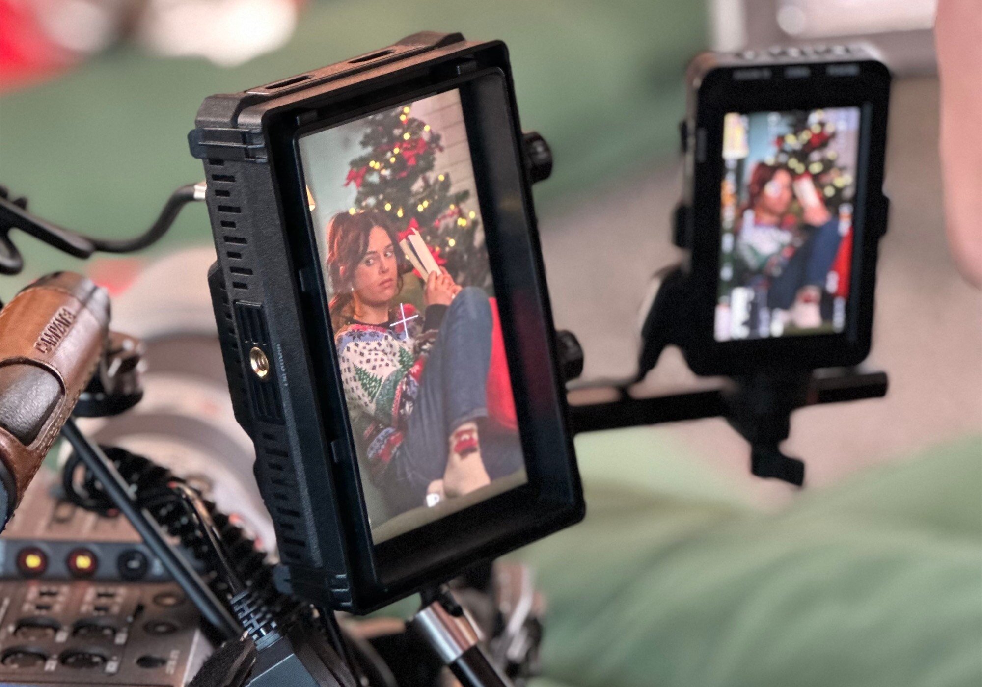 Imagen durante el rodaje de 'Una novia por Navidad'