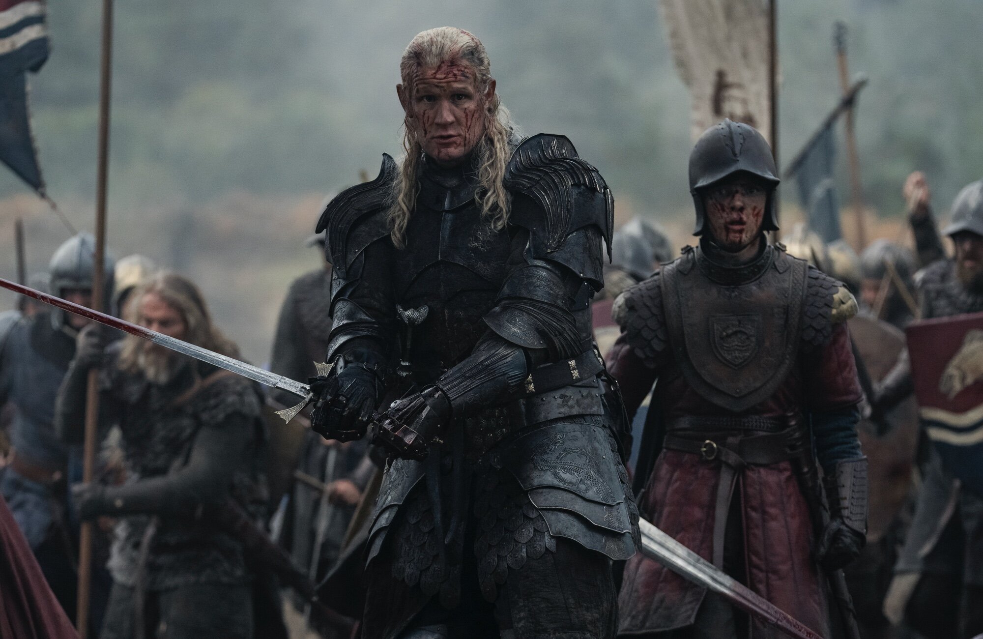 Daemon Targaryen en una batalla de la tercera temporada de 'La Casa del Dragón'