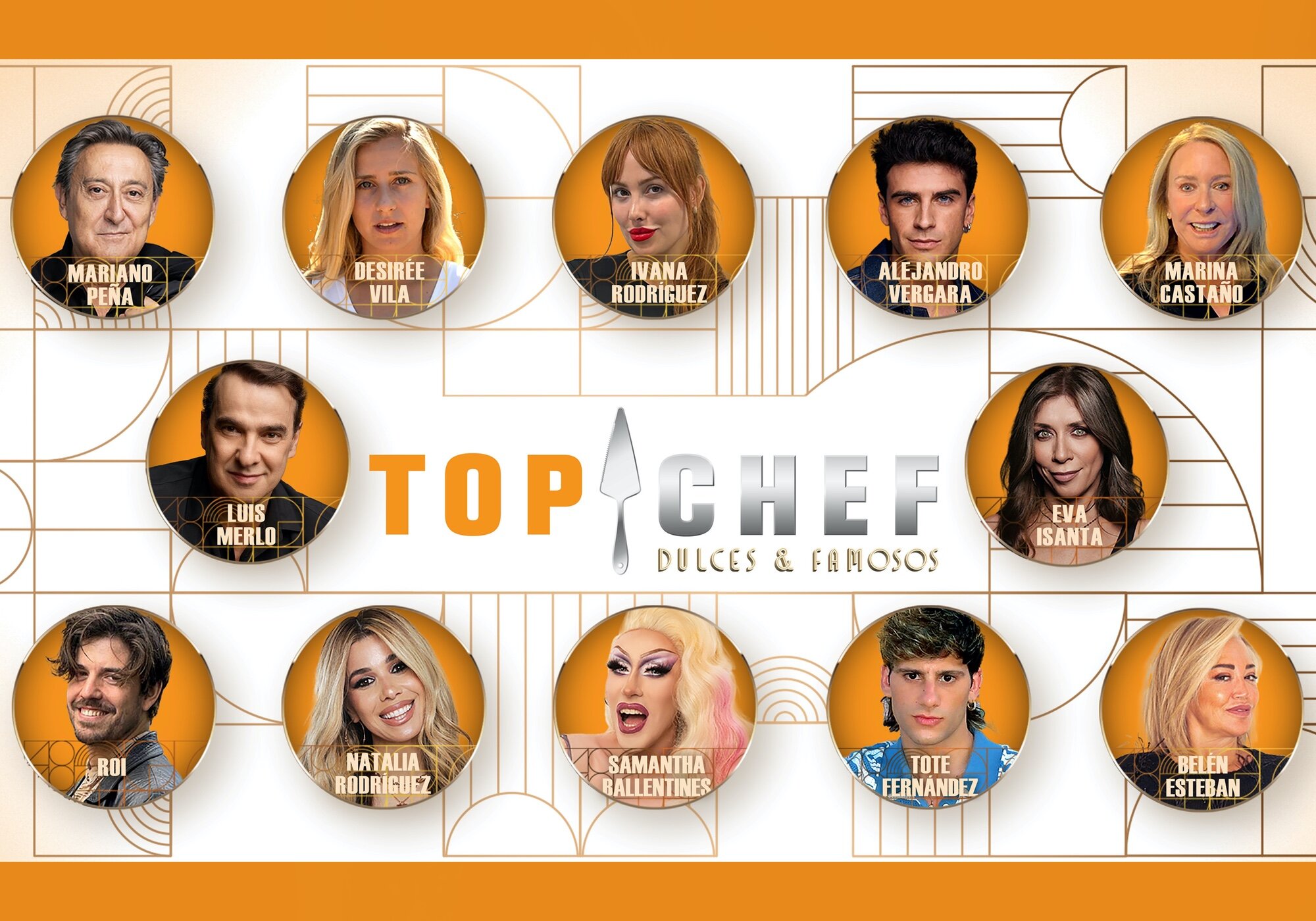 Cartel de todos los concursantes de 'Top Chef: Dulces y famosos'