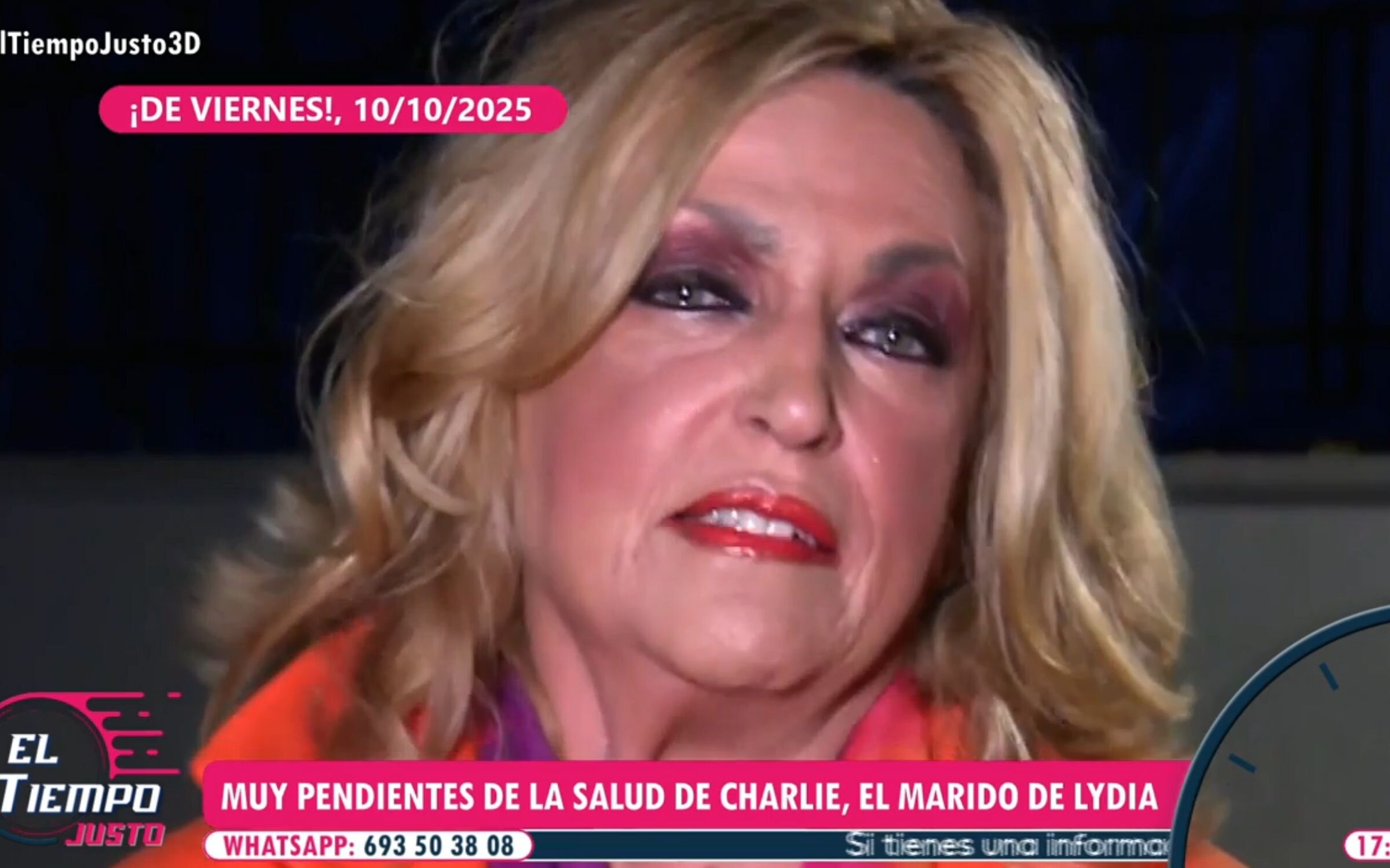 Lydia Lozano rota en '¡De viernes!' por la salud de su marido