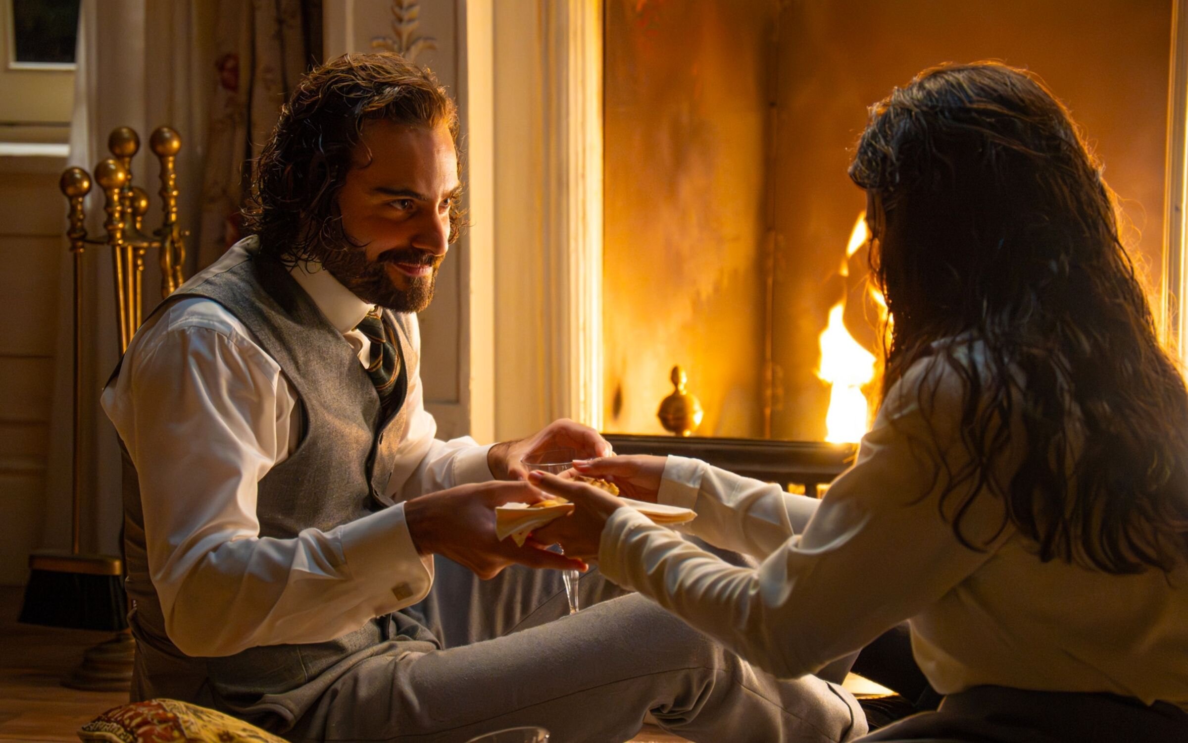 Martina y Adriano disfrutan de una velada en 'La promesa'