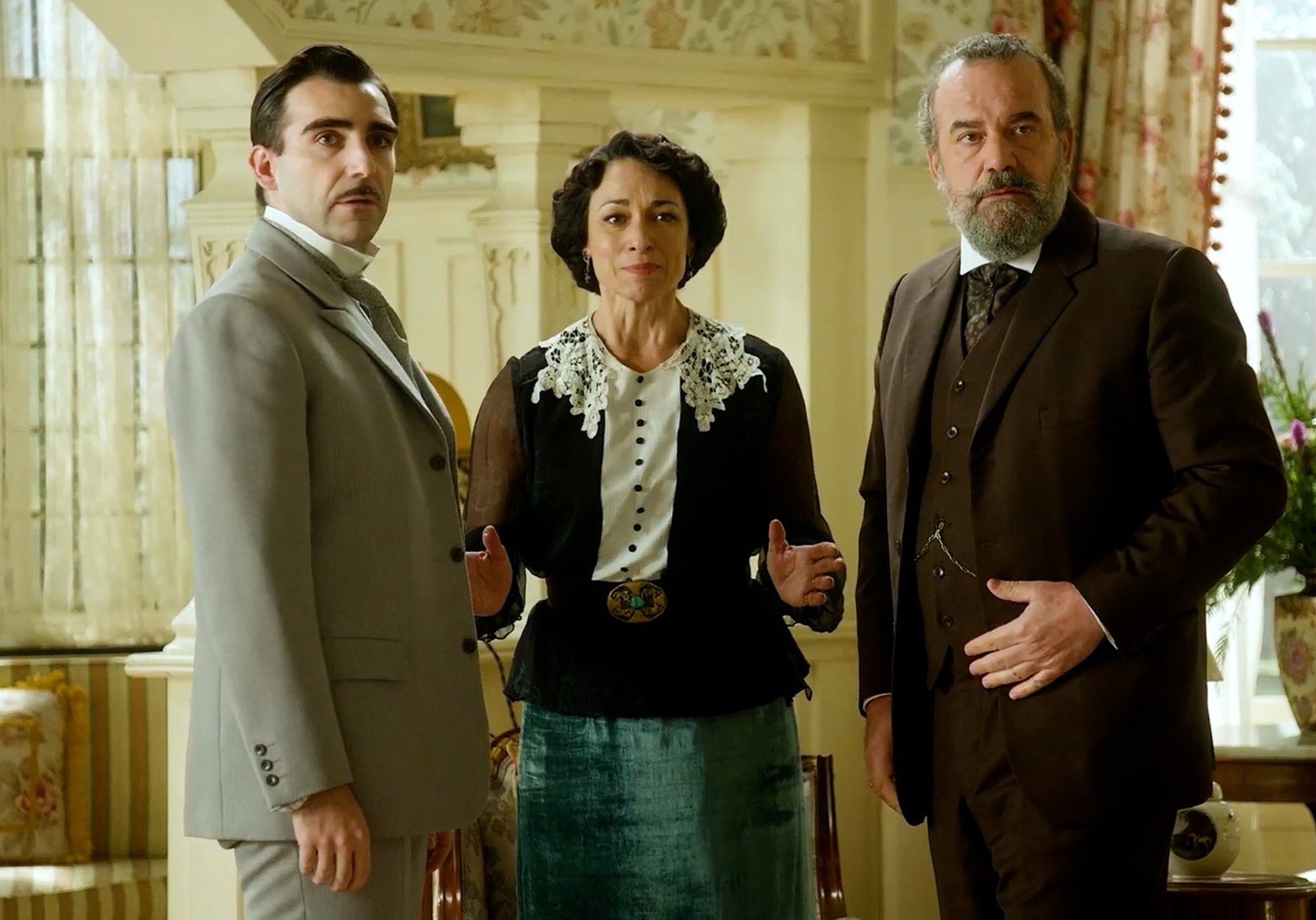 Lorenzo, Leocadia y Alonso, en 'La promesa'