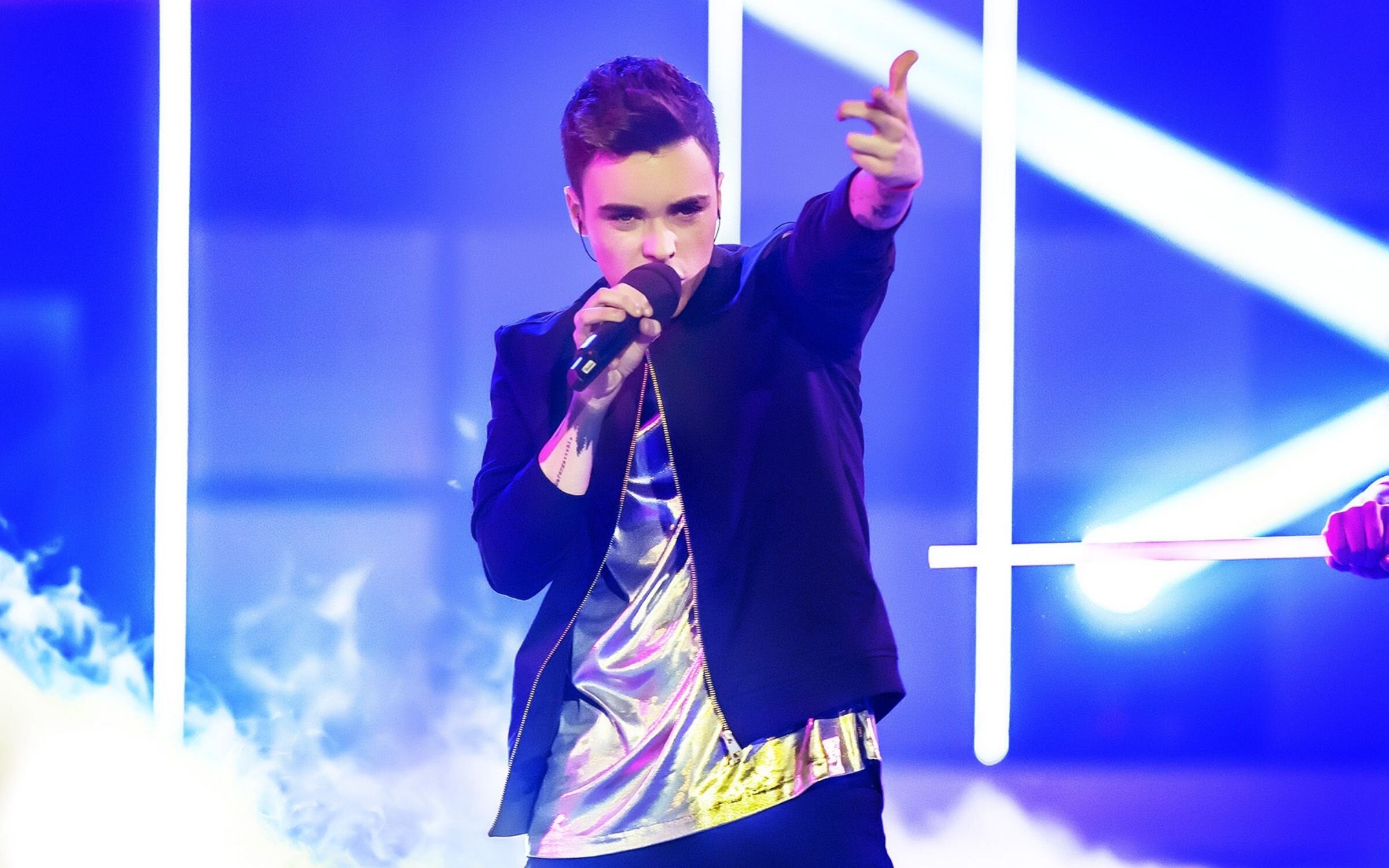 Mario Jefferson en la gala de 'Objetivo Eurovisión'