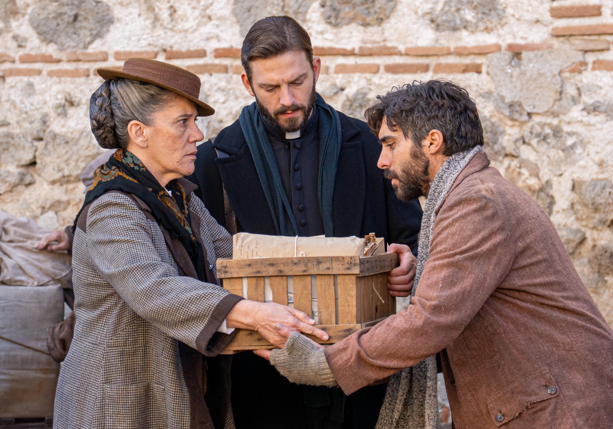 Samuel, Petra y Prudencio en 'La promesa'