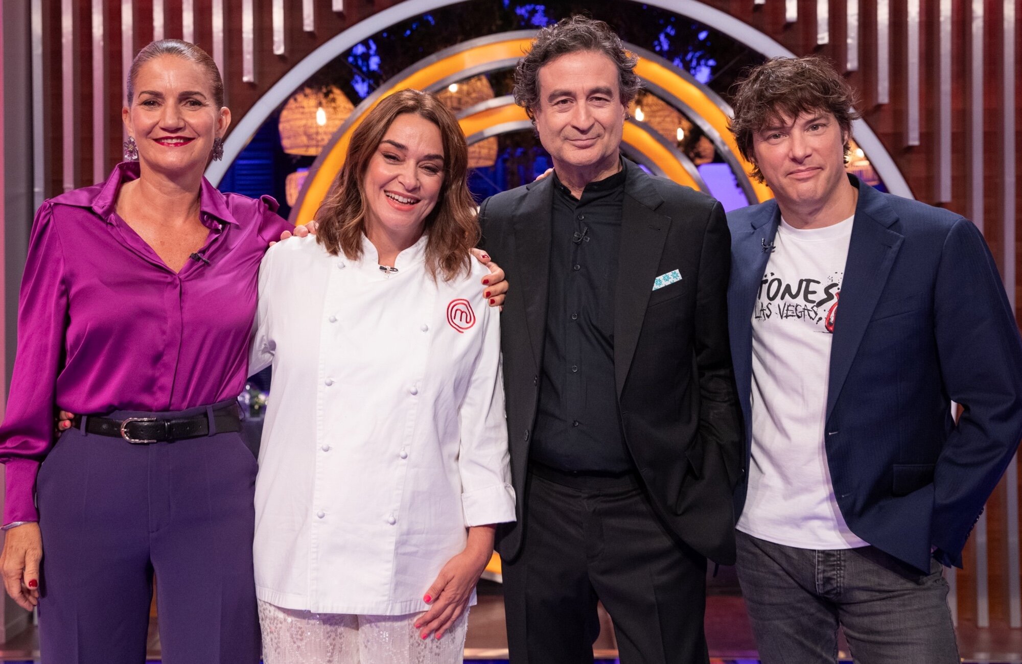 Samantha Vallejo-Nágera en 'MasterChef Celebrity' junto a Toñi Moreno, Pepe Rodríguez y Jordi Cruz