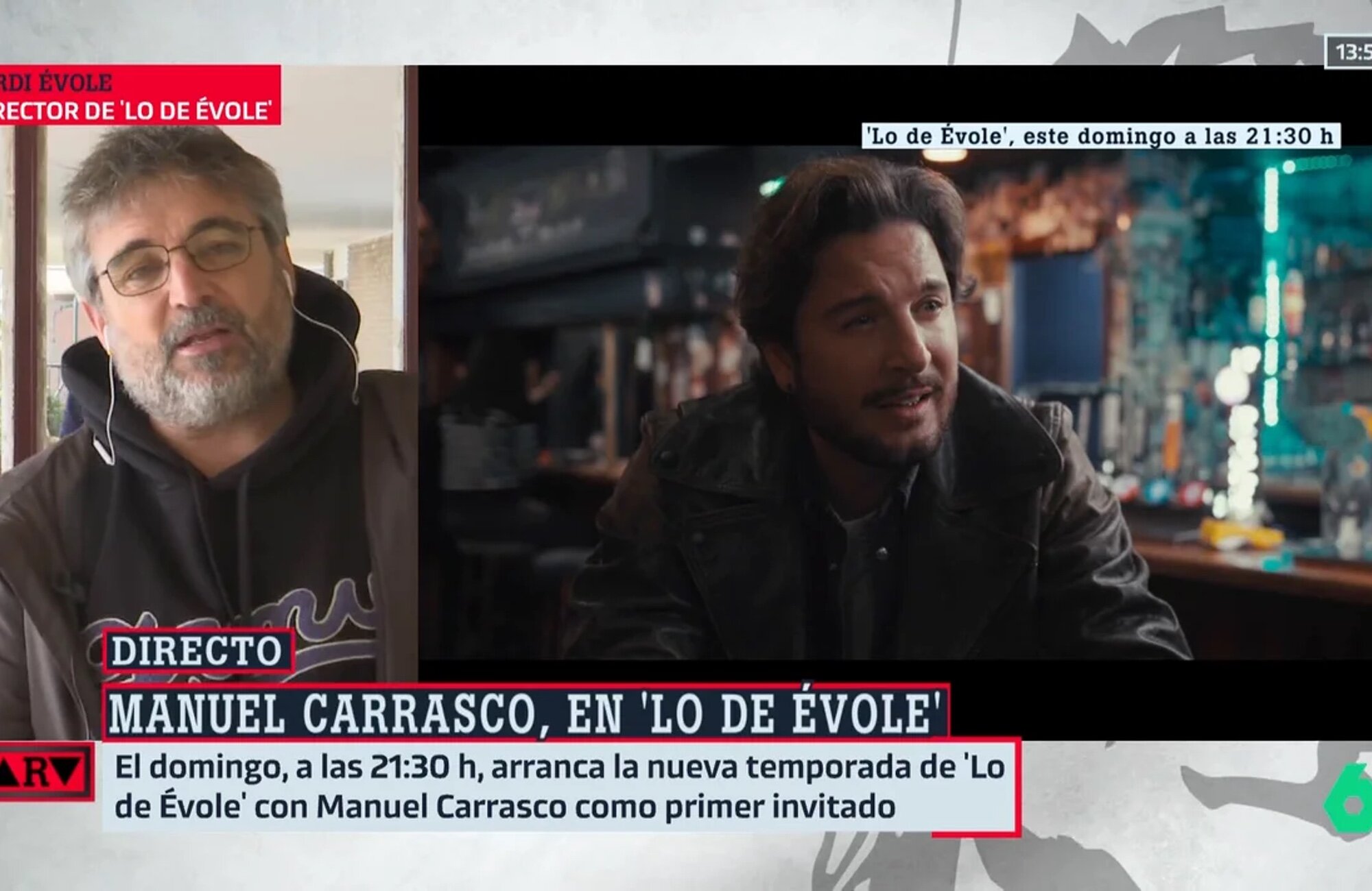 Jordi Évole promocionando 'Lo de Évole' en 'Al rojo vivo'