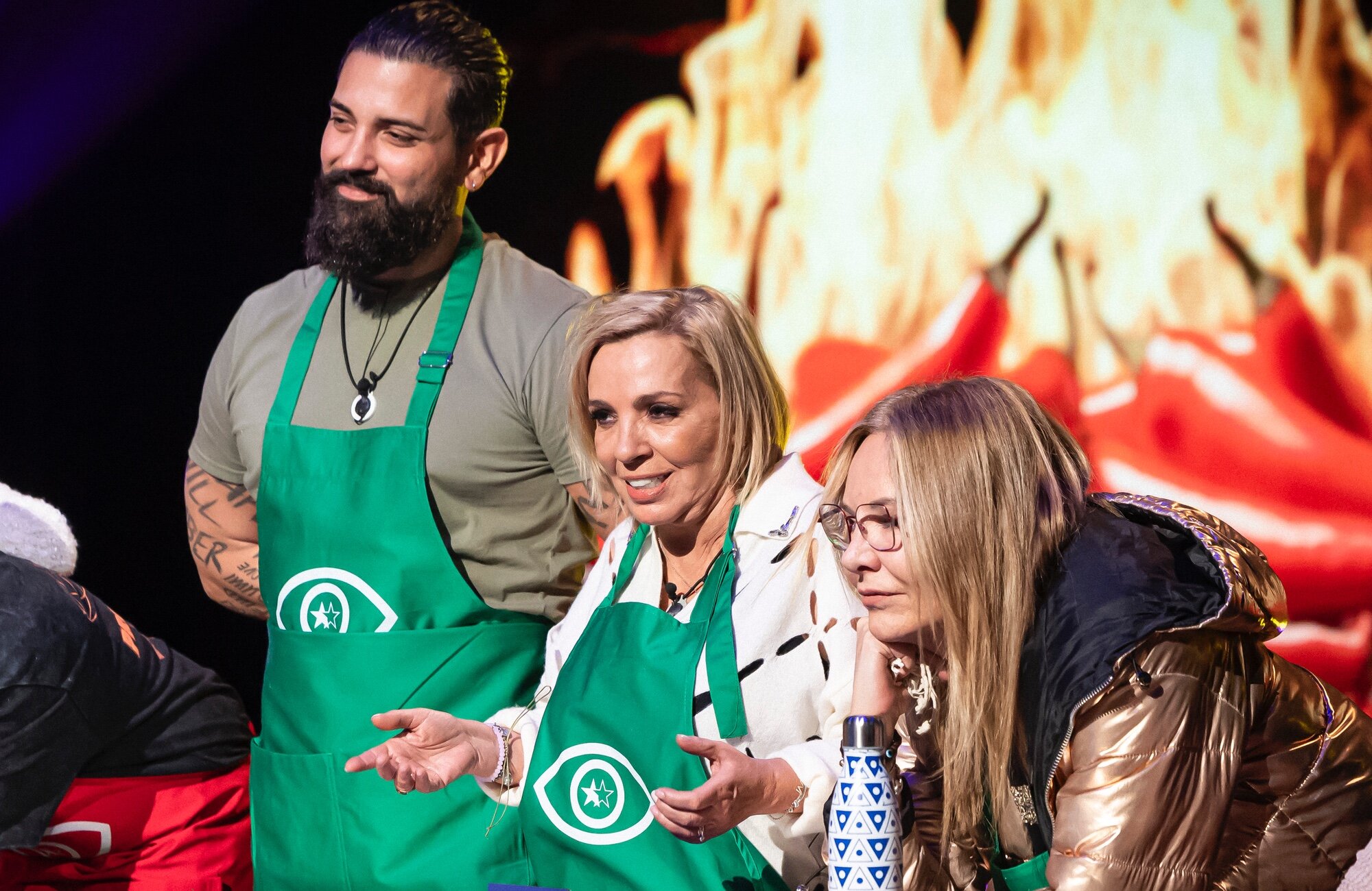 John Guts junto a Carmen Borrego y Belén Rodríguez, su trío de 'GH Dúo'