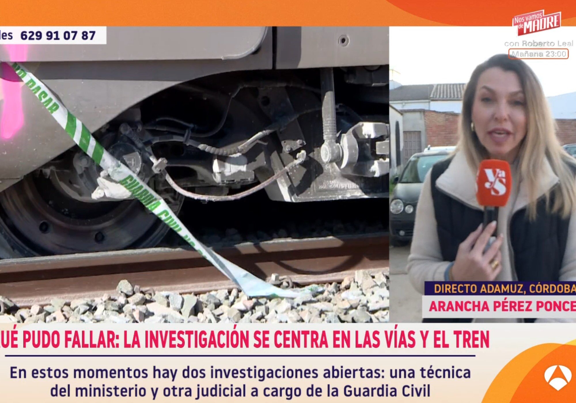 Arancha Pérez Ponce, en su conexión desde Adamuz para 'Y ahora, Sonsoles'