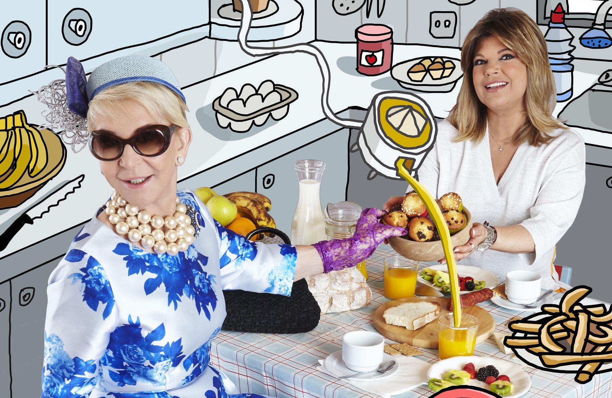 Karmele Marchante y Terelu Campos retratadas para una imagen promocional de 'Sálvame'