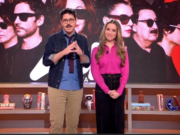 Fran Ramírez y Cristina Lasvignes en el plató de '¡Vaya fama!'