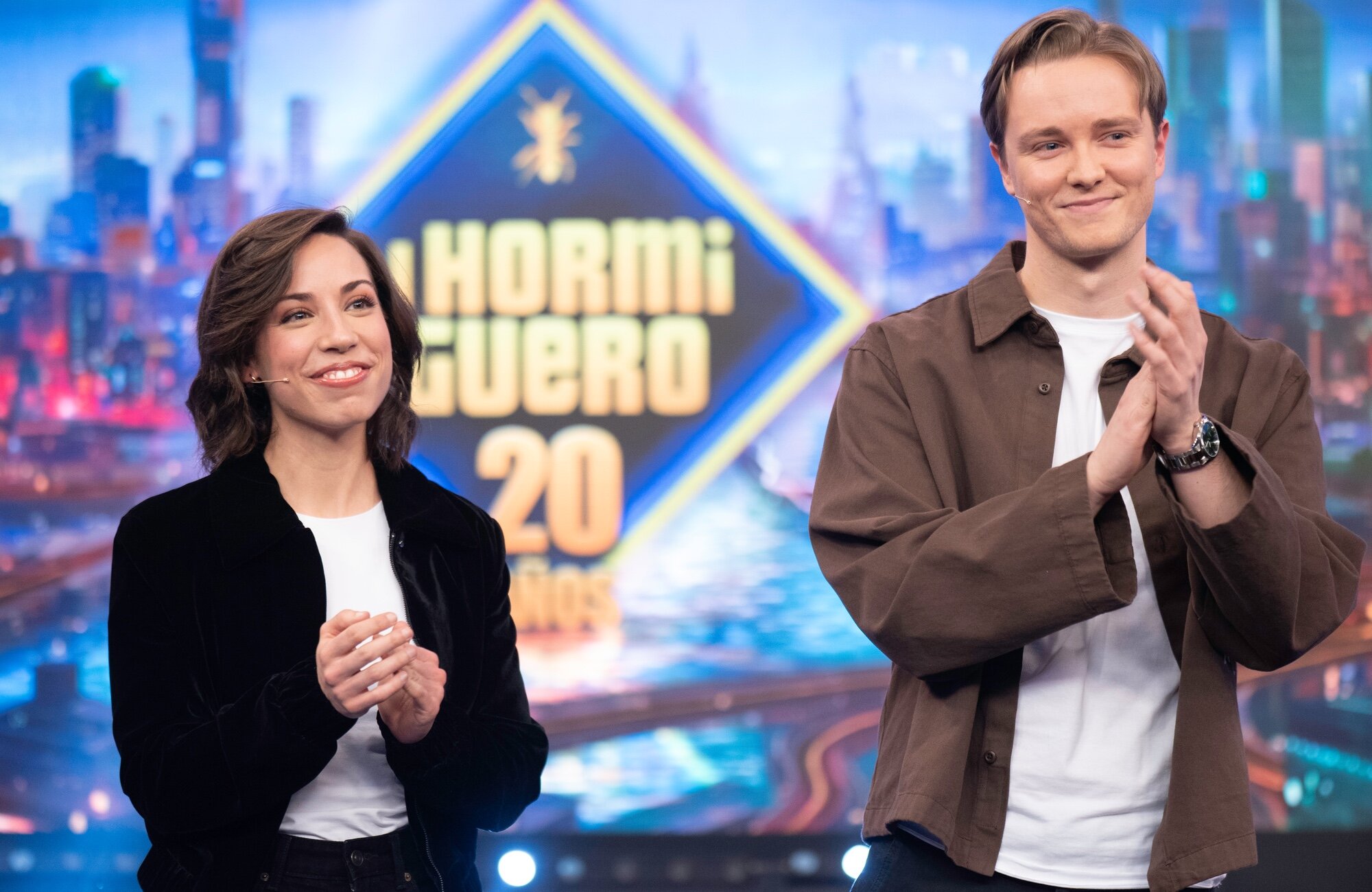 Rosa Rodríguez y Manu Pascual en su visita a 'El hormiguero'