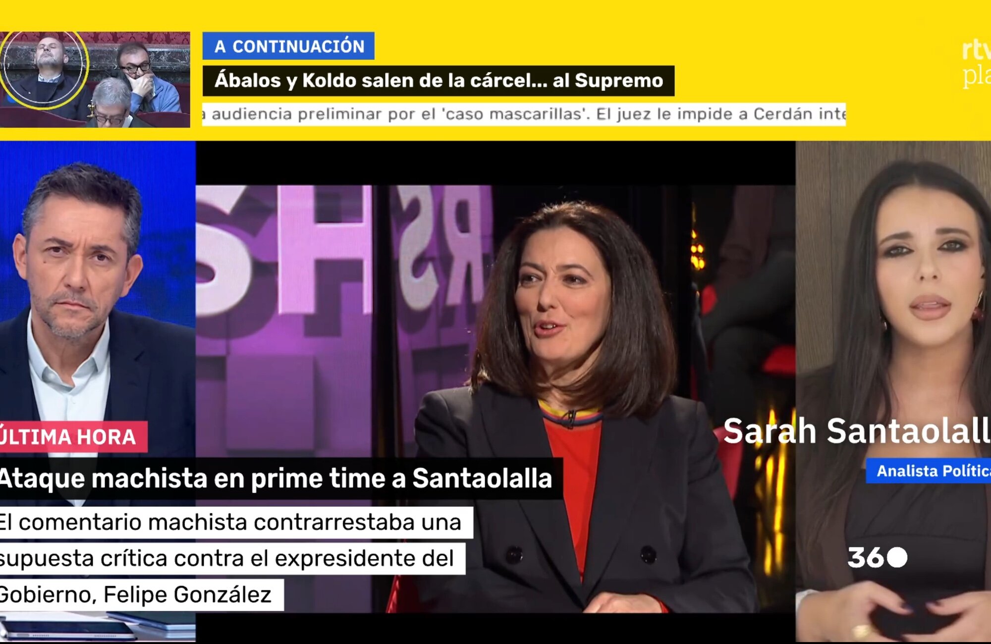 Javier Ruiz conecta con Sarah Santaolalla en 'Mañaneros 360'