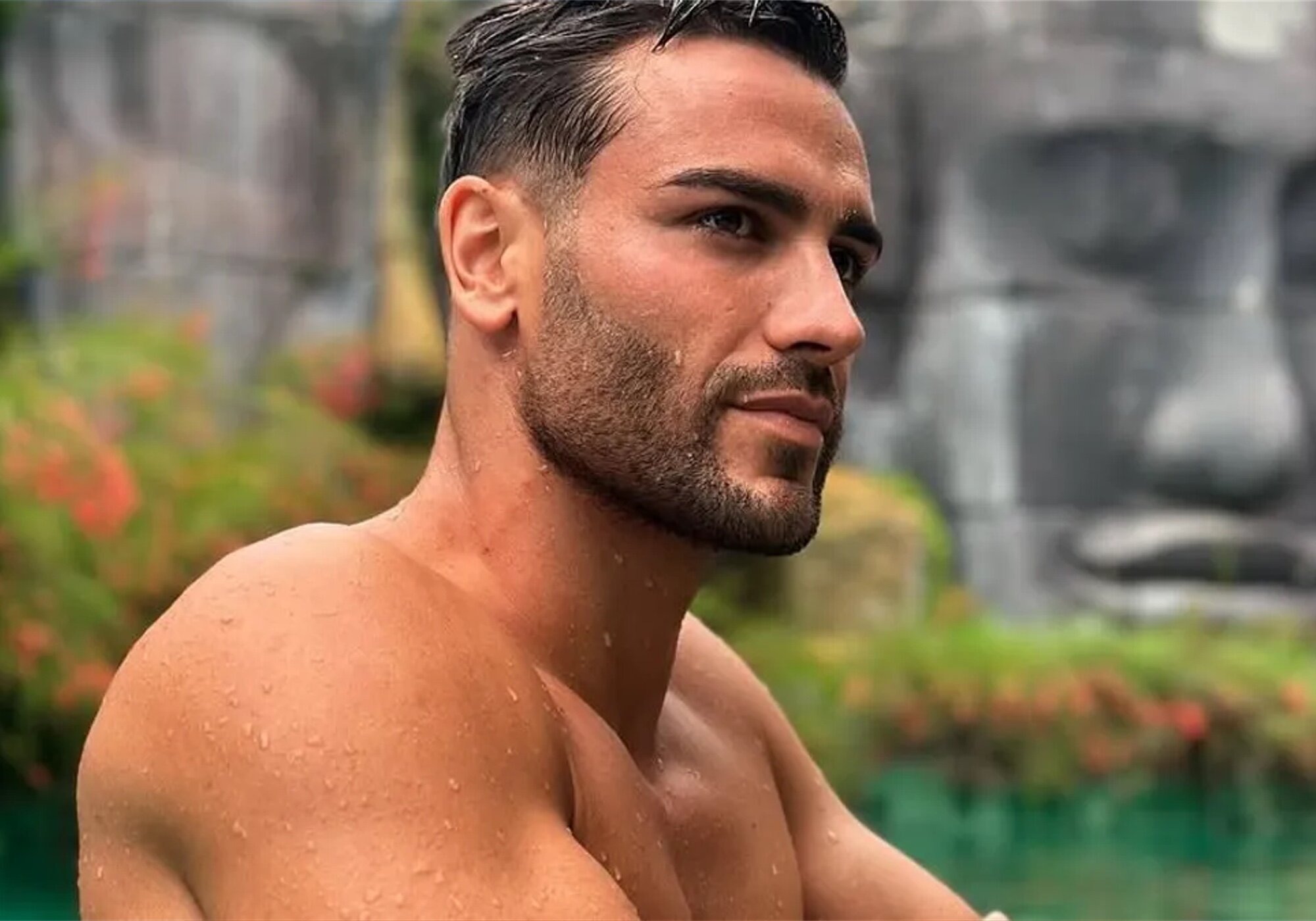 Gerard Arias, en un lugar paradisiaco