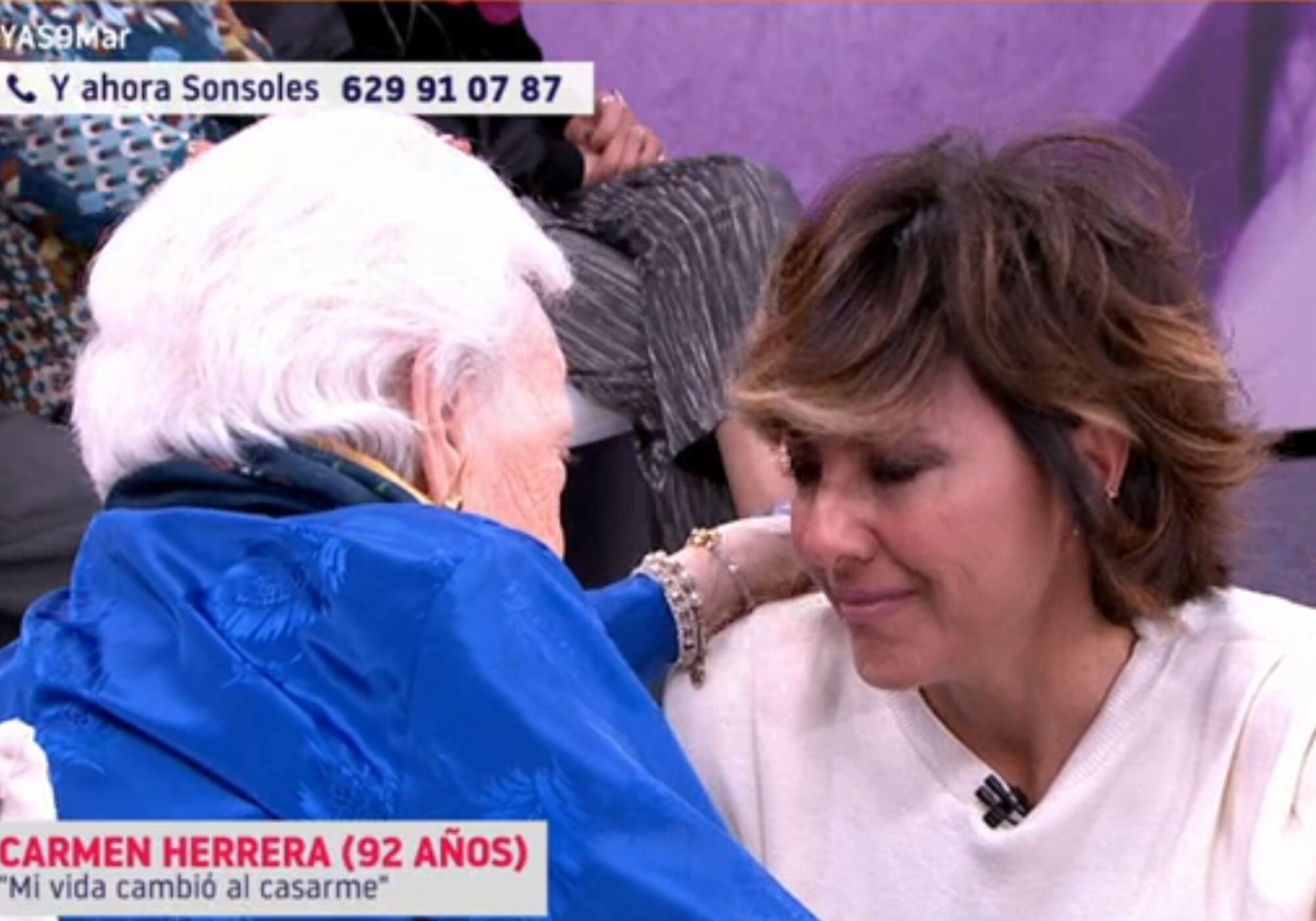 Carmen emocionó a Sonsoles Ónega con sus palabras en 'Y ahora, Sonsoles'