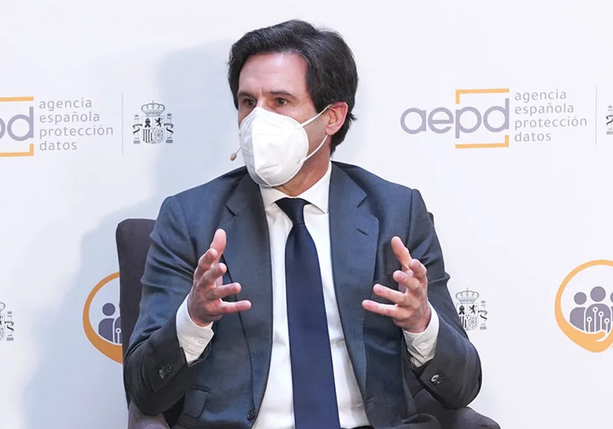 Mario Rodríguez, durante la presentación del pacto promovido por la AEPD de 2021