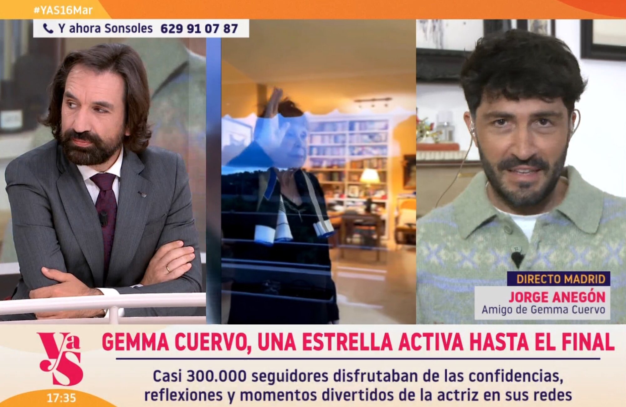 Miguel Lago retoma la conversación con Jorge Anegón en 'Y ahora, Sonsoles' ante la emoción de la presentadora