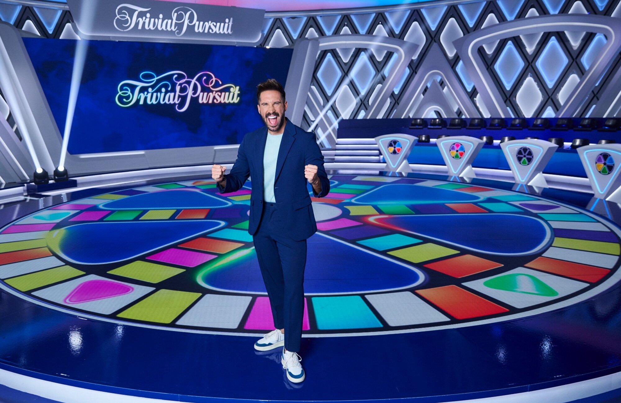 Egoitz Txurruka en el plató de 'Trivial Pursuit'