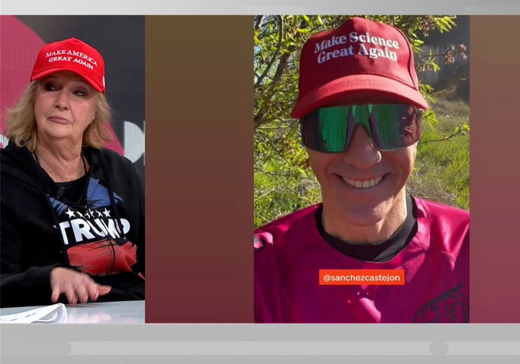 Lucrecia, la 'trumpista' que critica a Pedro Sánchez por imitar a Donald Trump, acude a 'Espejo público'