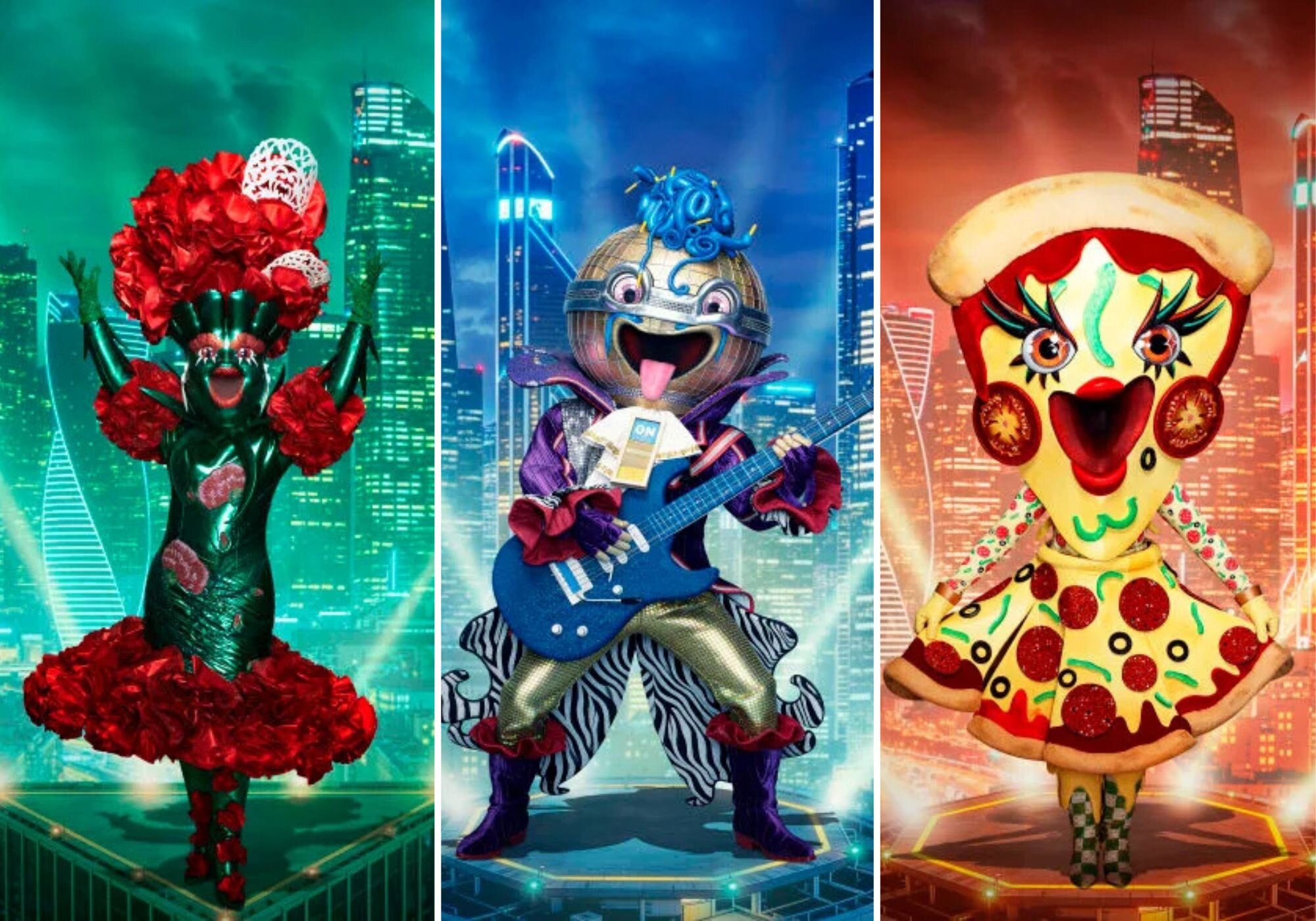 Clavel, Micrófono y Pizza, máscaras de la quinta edición de 'Mask Singer: adivina quién canta'