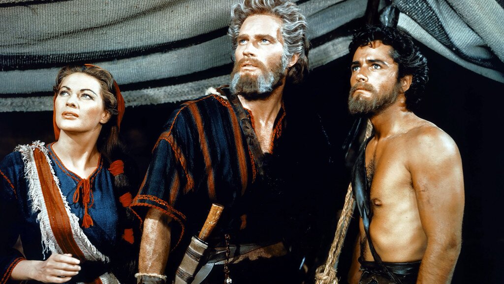 Charlton Heston en la película "Los diez mandamientos