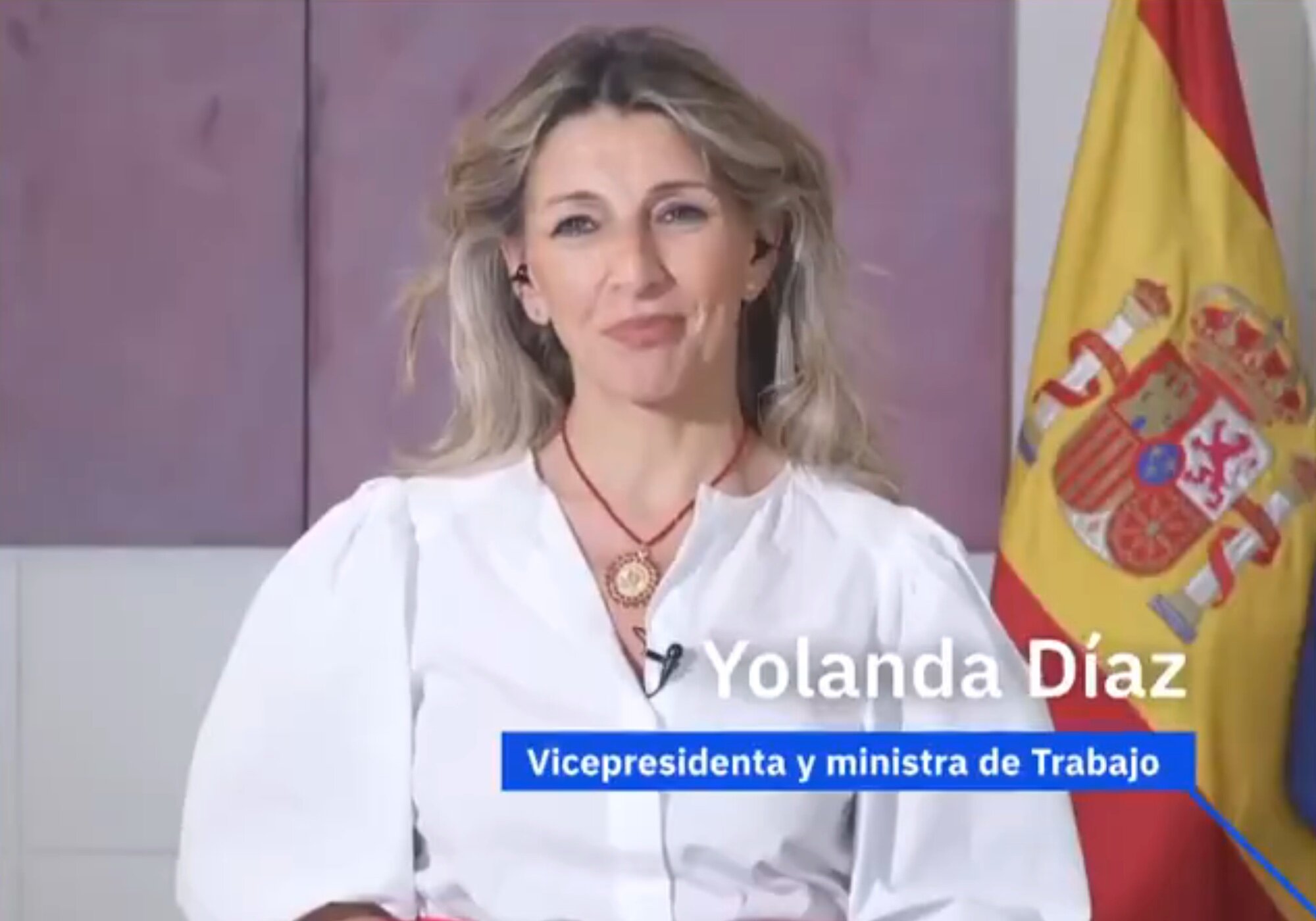 Yolanda Díaz, siendo entrevistada en 'Mañaneros 360'