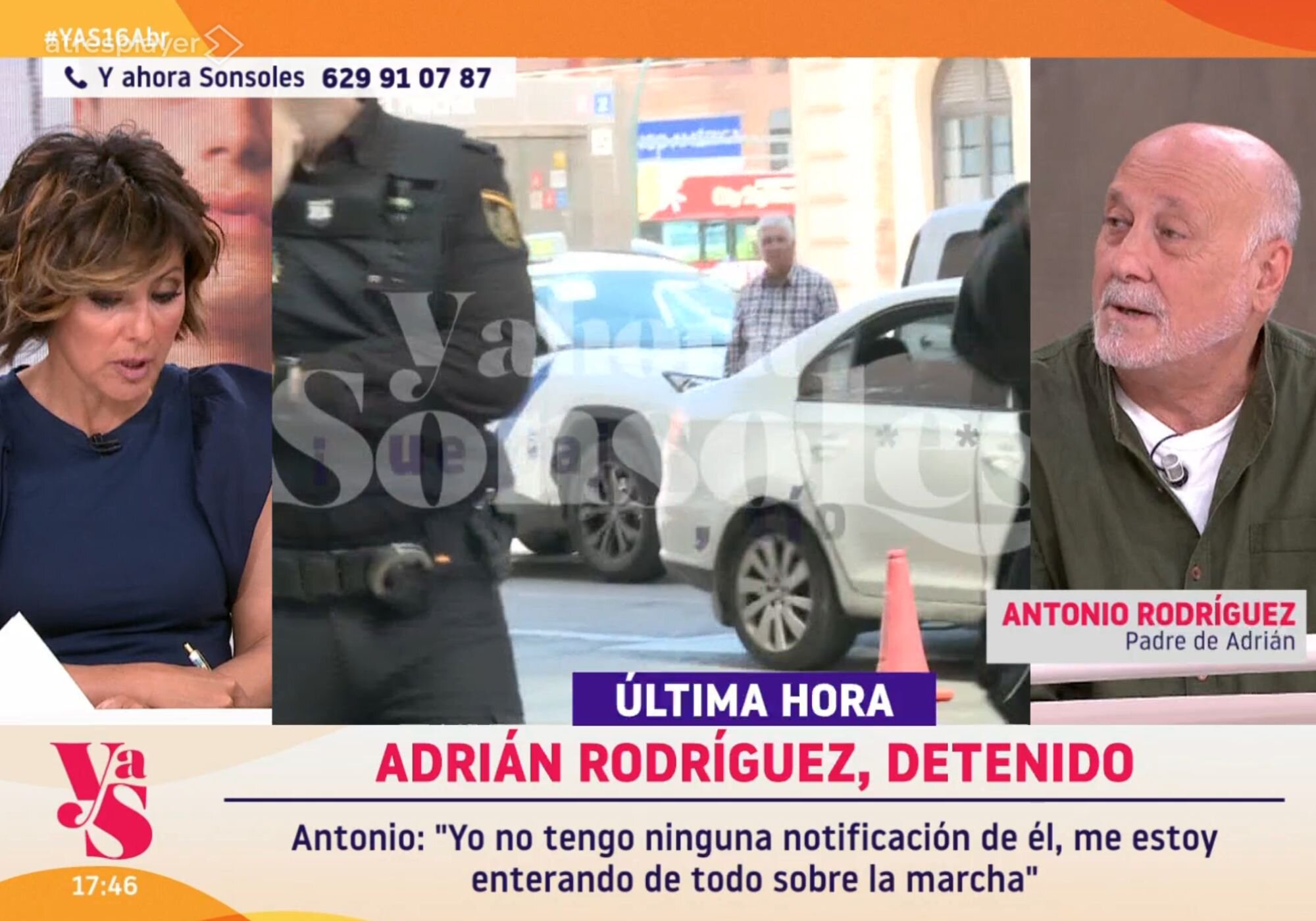 Antonio Rodríguez, padre de Adrián Rodríguez, se sentó en &amp;#39;Y ahora, Sonsoles&amp;#39;