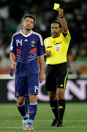 Jérémy Toulalan, tarjeta amarilla en el Mundial