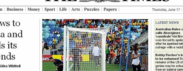 Sara Carbonero en The Times