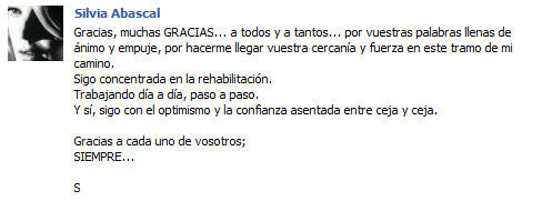 Silvia Abascal en Facebook