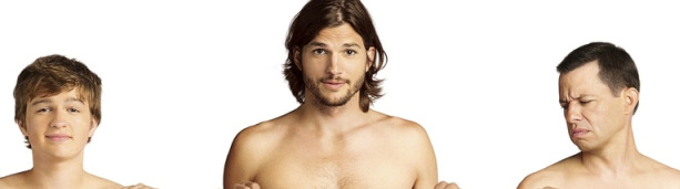 Ashton Kutcher desnudo en Dos Hombres y Medio
