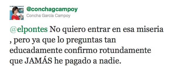 Concha García Campoy se defiende en su twitter