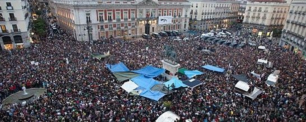 Imagen aérea de la Puerta del Sol