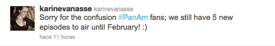 La rectificación de Vanasse sobre el futuro de 'Pan Am'