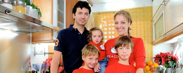 Diana Cabrera y su familia