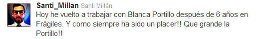 Santi Millán confirma que Blanca Portillo ha participado en 'Frágiles'