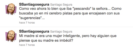 Santiago Segura, escéptico en Twitter