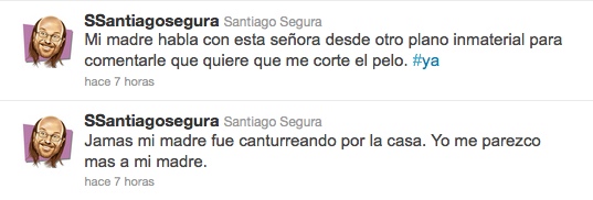 Santiago Segura, comentando su aparición en Twitter