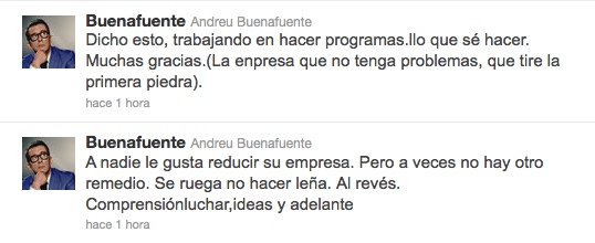 Buenafuente pide respeto en Twitter