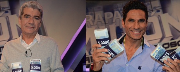 Óscar Ladoire y Óscar Higares en 'Atrapa un millón'