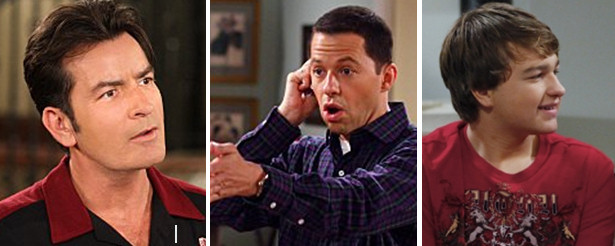 Trío protagonista de 'Dos hombres y medio'