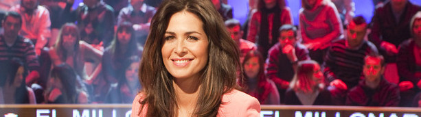 Nuria Roca en el plató de 'El millonario'