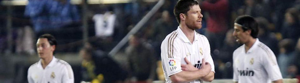 Xabi Alonso durante el partido de este miércoles del Real Madrid.