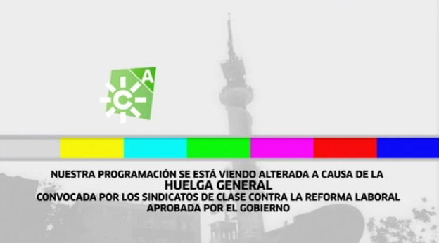 Huelga general del 29 de marzo de 2012 en Canal Sur