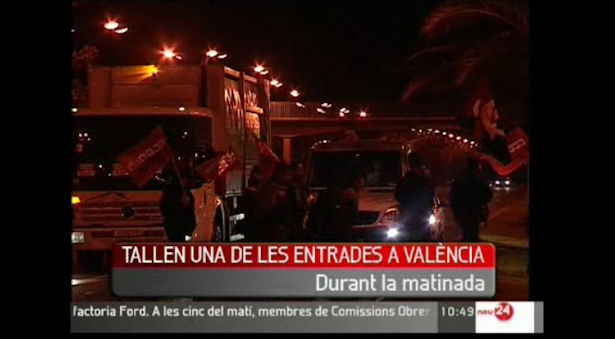 Huelga general del 29 de marzo de 2012 en Canal 9