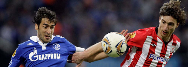 Raúl se enfrentó al Athletic de Bilbao con su equipo actual, el Schalke 04.